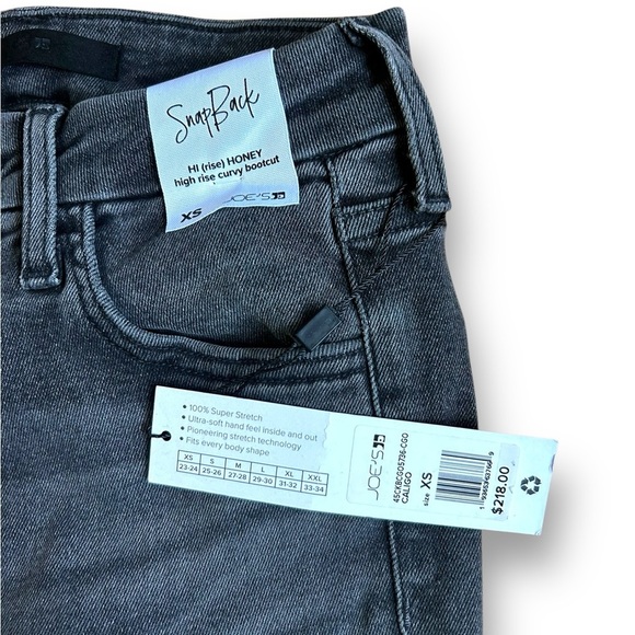 Joe's Hi Rise Honey Snapback bootcut jeans Caligo black size XS new with tags - Picture 5 of 13